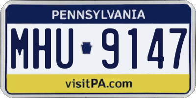 PA license plate MHU9147