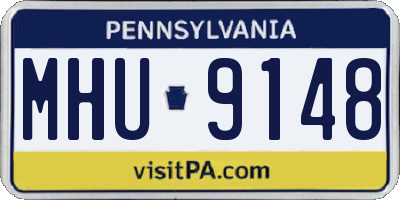 PA license plate MHU9148