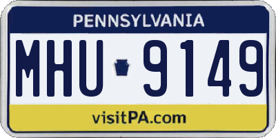 PA license plate MHU9149