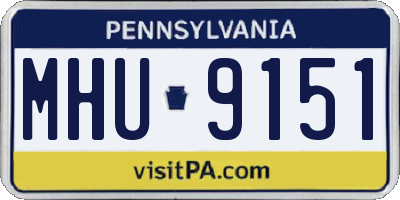 PA license plate MHU9151