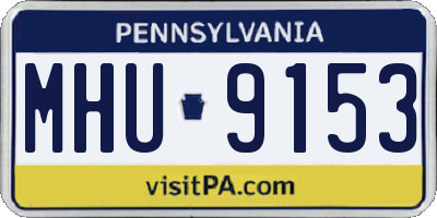PA license plate MHU9153