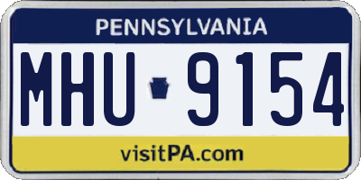 PA license plate MHU9154