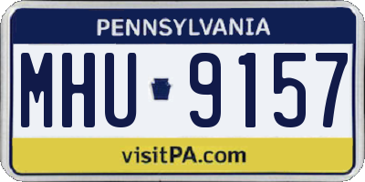 PA license plate MHU9157