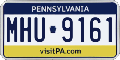 PA license plate MHU9161