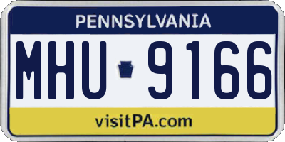 PA license plate MHU9166