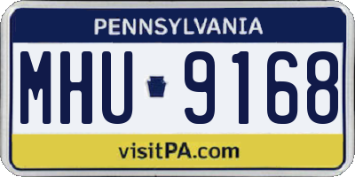 PA license plate MHU9168
