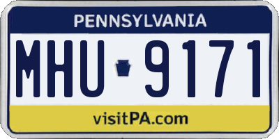 PA license plate MHU9171