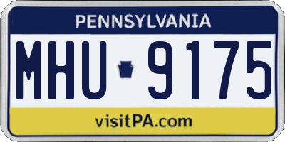 PA license plate MHU9175