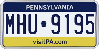 PA license plate MHU9195