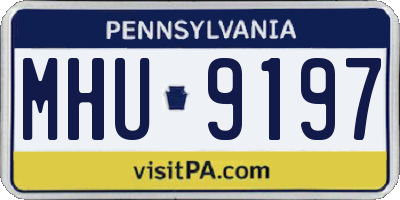 PA license plate MHU9197