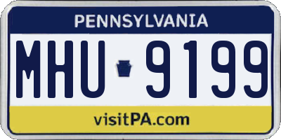 PA license plate MHU9199