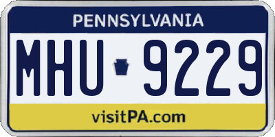 PA license plate MHU9229