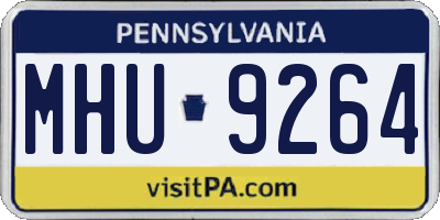 PA license plate MHU9264