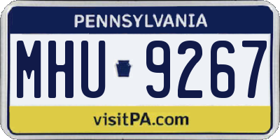 PA license plate MHU9267