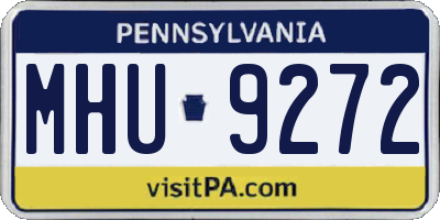 PA license plate MHU9272