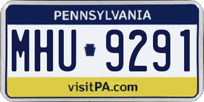 PA license plate MHU9291