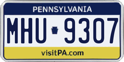 PA license plate MHU9307