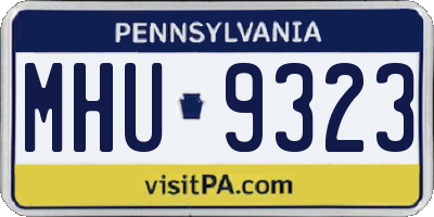 PA license plate MHU9323