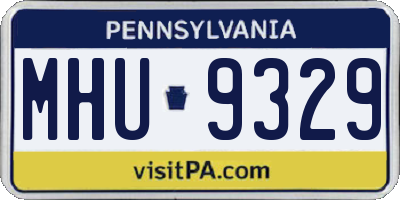 PA license plate MHU9329