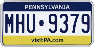 PA license plate MHU9379