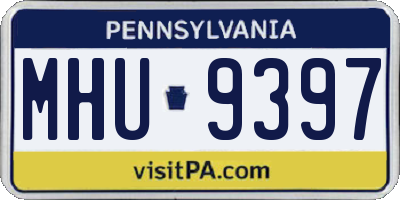 PA license plate MHU9397