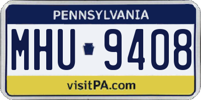 PA license plate MHU9408
