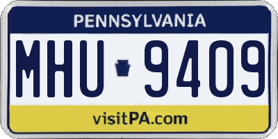 PA license plate MHU9409
