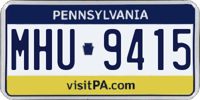 PA license plate MHU9415