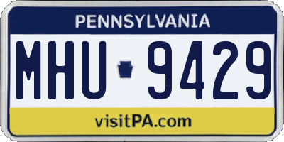 PA license plate MHU9429