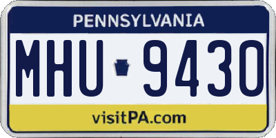 PA license plate MHU9430