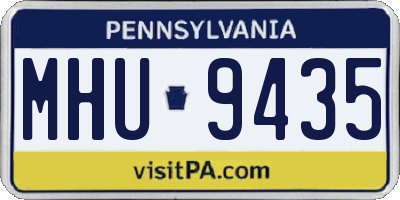 PA license plate MHU9435