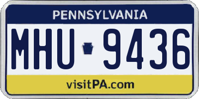 PA license plate MHU9436