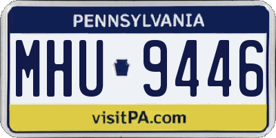 PA license plate MHU9446