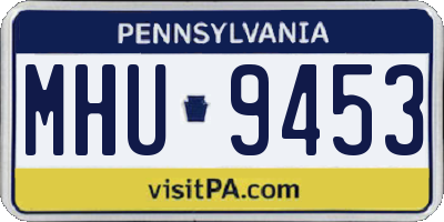 PA license plate MHU9453