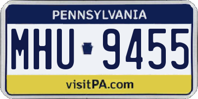 PA license plate MHU9455