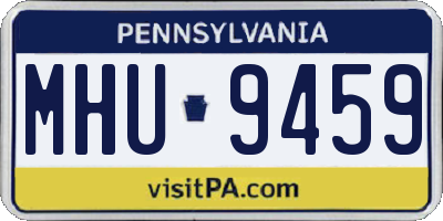 PA license plate MHU9459