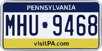 PA license plate MHU9468