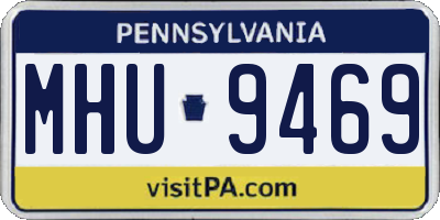 PA license plate MHU9469