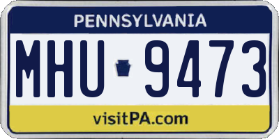 PA license plate MHU9473