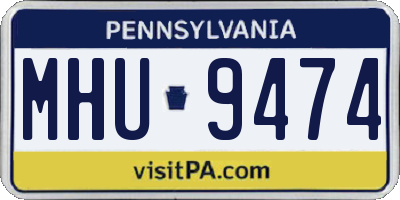 PA license plate MHU9474