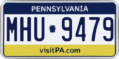 PA license plate MHU9479