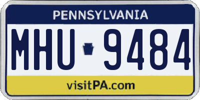 PA license plate MHU9484