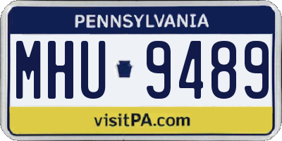 PA license plate MHU9489