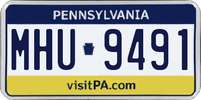PA license plate MHU9491
