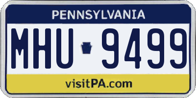 PA license plate MHU9499