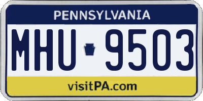 PA license plate MHU9503