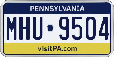 PA license plate MHU9504