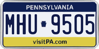 PA license plate MHU9505