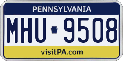 PA license plate MHU9508