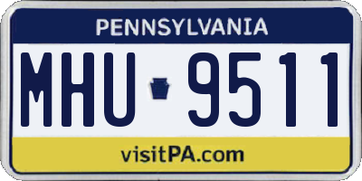 PA license plate MHU9511